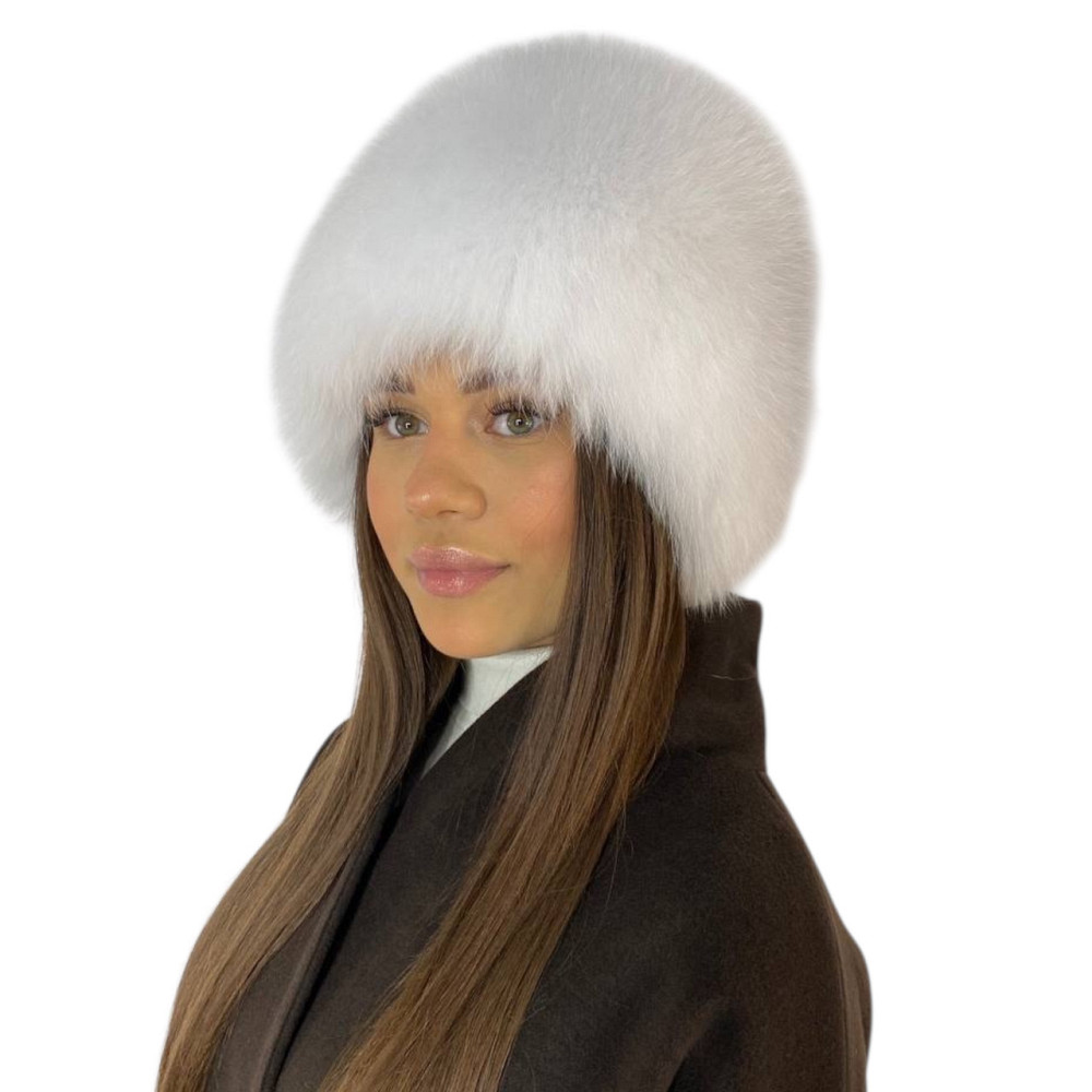 Шапка песцовая женская Шарлотта Белый Харьков - изображение 12