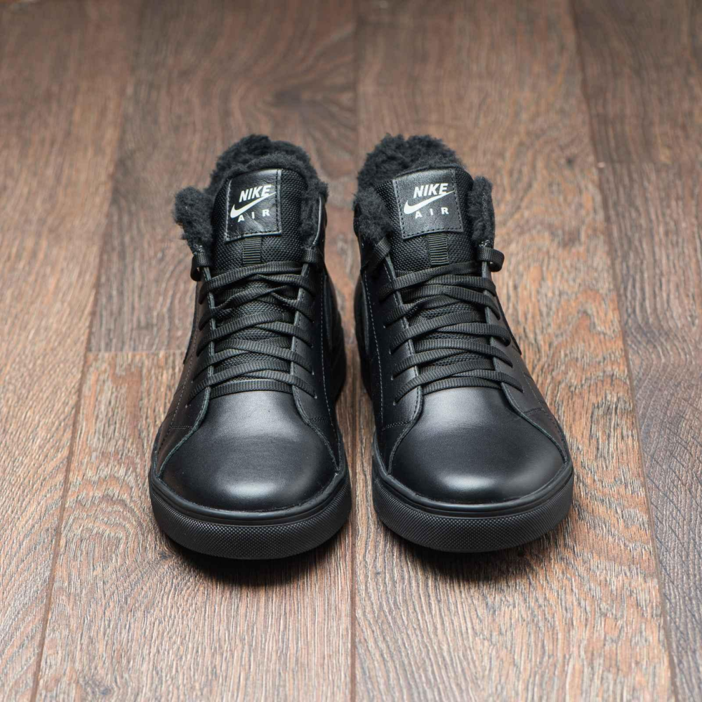 Чоловічі теплі зимові стильні черевики з натуральної шкіри та хутра Nike N8-1 зима Харків - фото 9