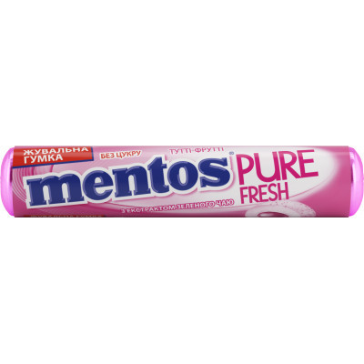 Жевательная резинка Mentos Pure Fresh со вкусом Тутти-Фрутти 15.57 г (8935001725404) Винница - изображение 1