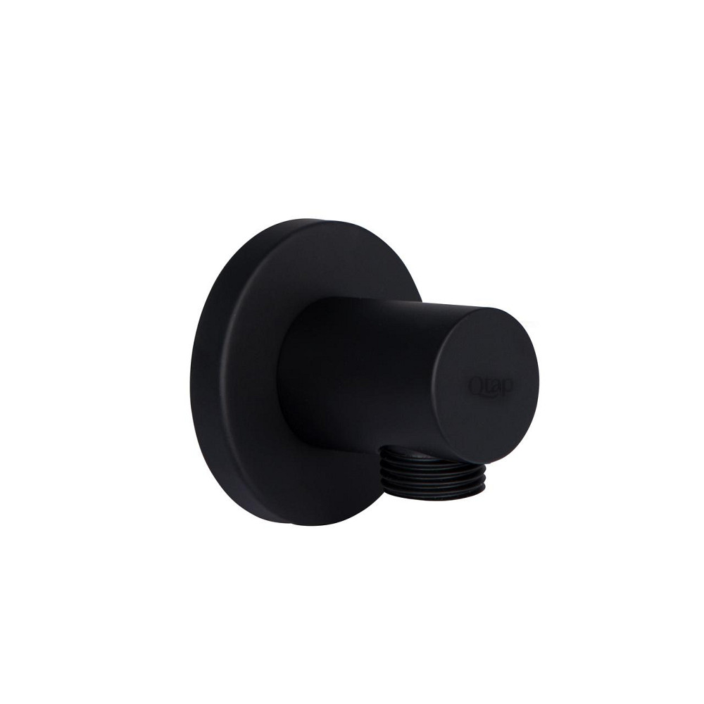 Під'єднання для шланга Qtap Spojecti округле QTCRBB030 Black Matt Київ - фото 1