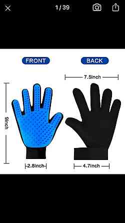 Перчатка расческа для животных, расческа для грумингу, розовая, на правую руку - размер 22*15см Киев