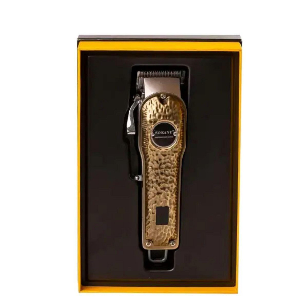 Машинка для стрижки Sokany SK-LF-9976 акумуляторна з 4 насадками та USB золото Київ - фото 5