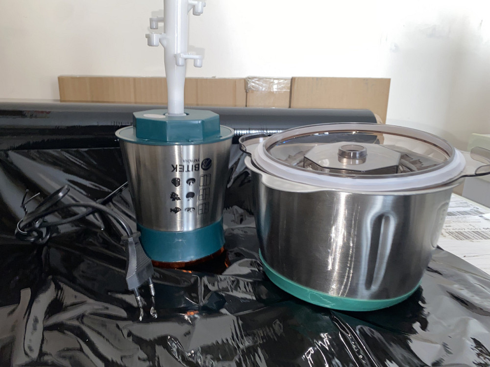 Електричний подрібнювач BITEK BT-7019, потужність 1500 Вт, 2 швидкості, чаша 2 л, метал. TT Одеса - фото 5