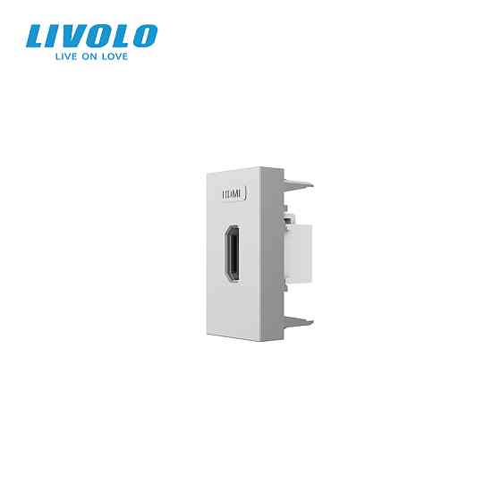 LIVOLO HDMI розетка LIVOLO 1.4, сіра, модуль 0.5 поста, для телевізора / ПК (VL-FCHD-1IP) Коломия