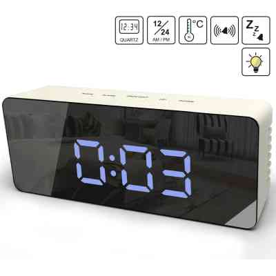 Настільний годинник Technoline WT475 White/Black Mirror (DAS302983) Вінниця