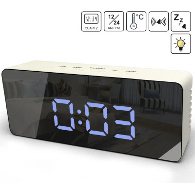 Настільний годинник Technoline WT475 White/Black Mirror (DAS302983) Вінниця - фото 2