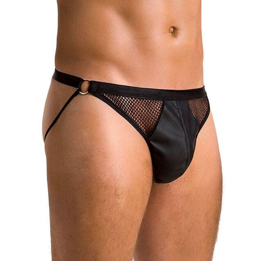 Мужские открытые слипы Passion 034 OPEN LUKE XXL/XXXL Black, экокожа Sex Aura Киев - изображение 1