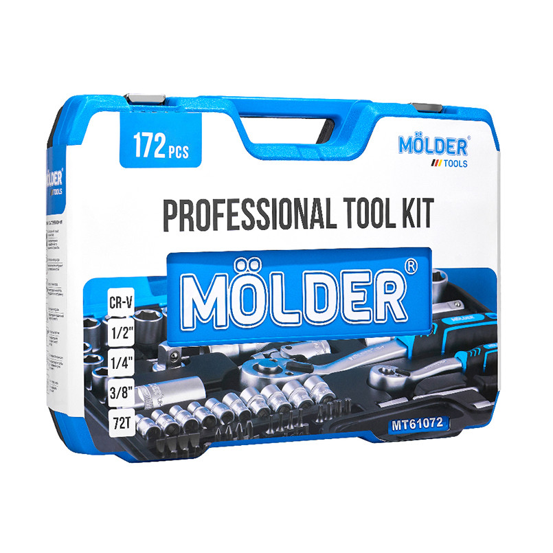 Професійний набір інструментів в кейсі Molder 1/2", 1/4" 72 T, CR-V, 72од. MT61072 Львів - фото 14