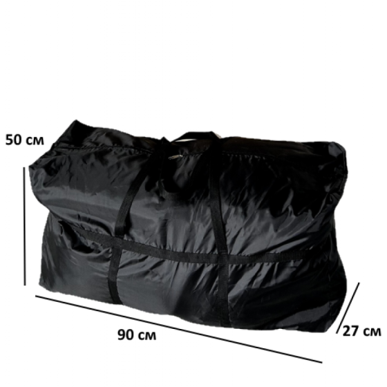 Нейлонова сумка для зберігання речей з ручками L HS-90-black 90x50x30 см (Чорний) Суми