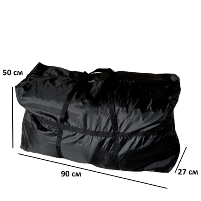 Нейлонова сумка для зберігання речей з ручками L HS-90-black 90x50x30 см (Чорний) Суми - фото 4