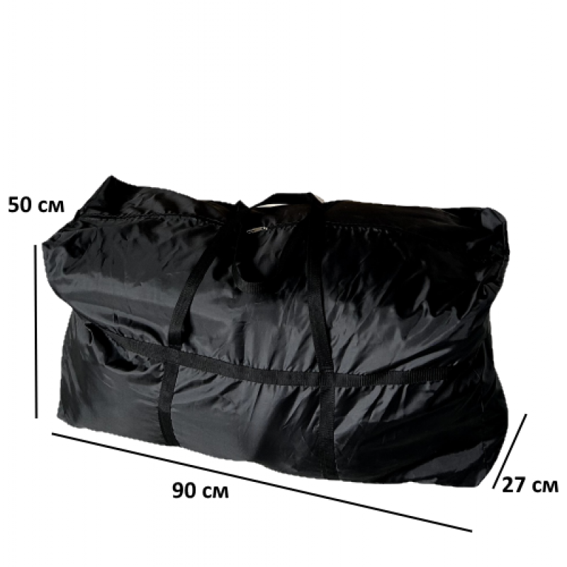 Нейлоновая сумка для хранения вещей с ручками L HS-90-black 90x50x30 см (Черный) Сумы - изображение 4