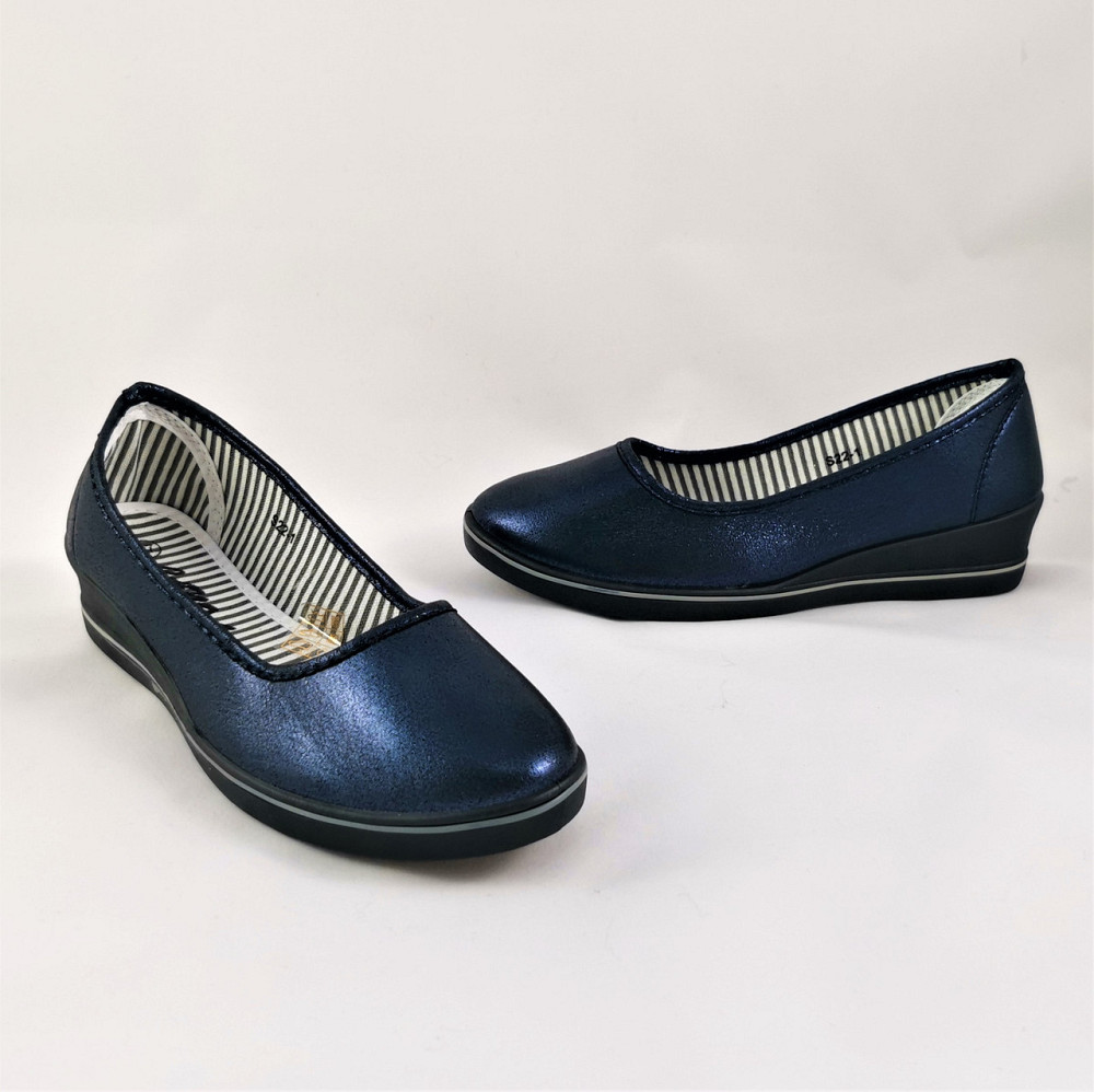 .Жіночі Мокасини Балетки на Танкетці Сині (розміри: 37,42) - 22-1 Дніпро - фото 7