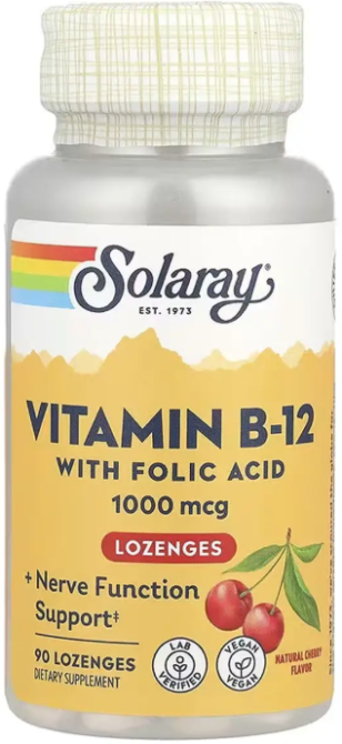 Витамин В12 Solaray Vitamin B-12 1000mcg 90 лед вишня Киев - изображение 1