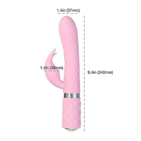 Роскошный кролик с ротацией и вибрацией Pillow Talk Lively, Pink, кристалл Сваровски, тройной отрост Sex Aura Киев