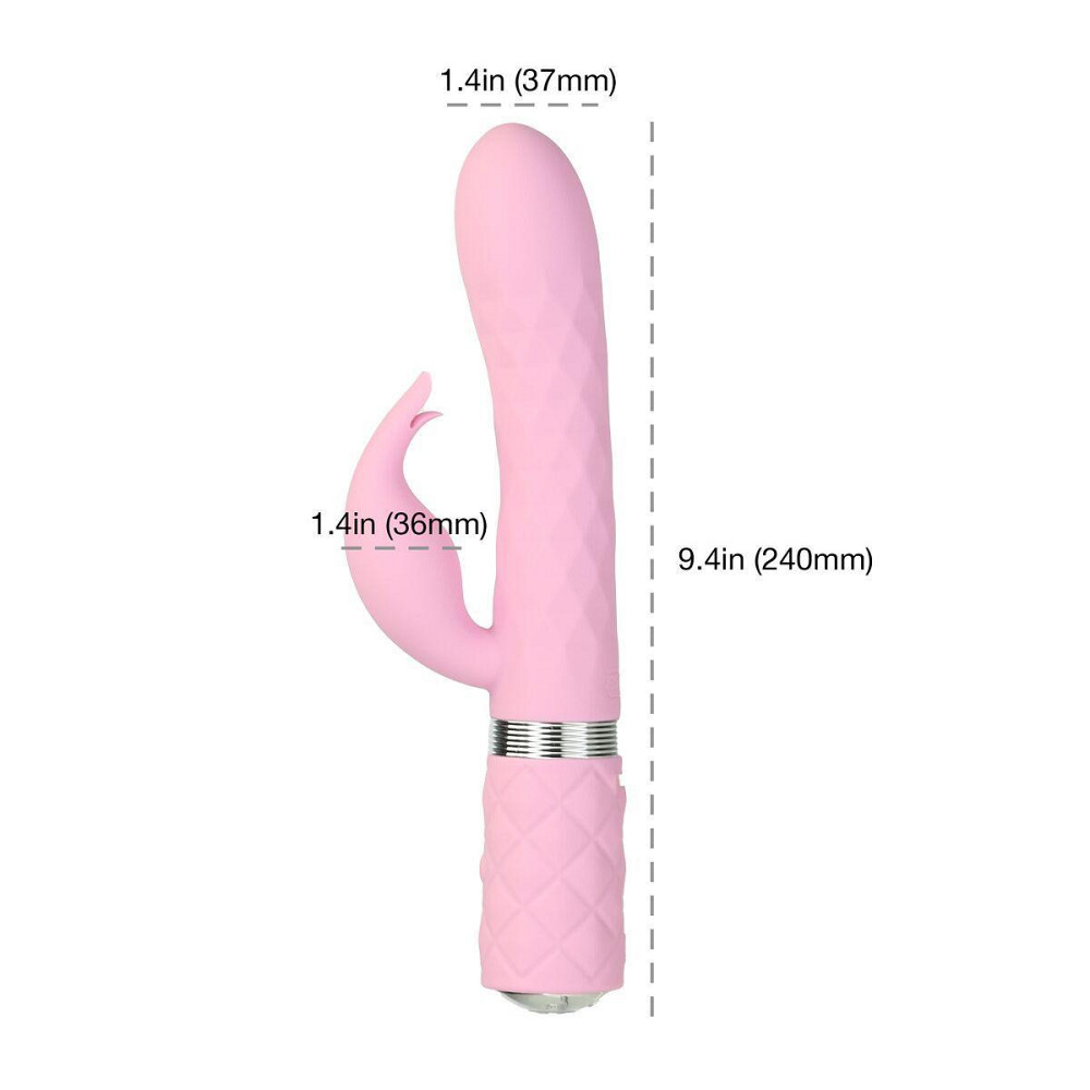 Роскошный кролик с ротацией и вибрацией Pillow Talk Lively, Pink, кристалл Сваровски, тройной отрост Sex Aura Киев - изображение 6