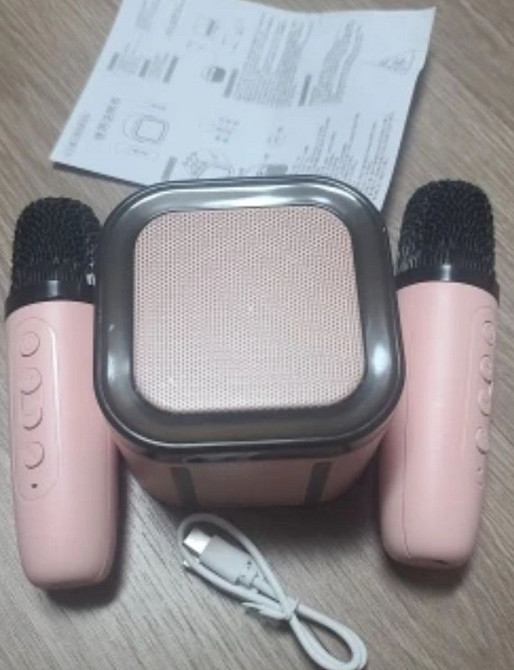 Караоке 2 микрофона бежевый детский подарок. Харьков - изображение 1