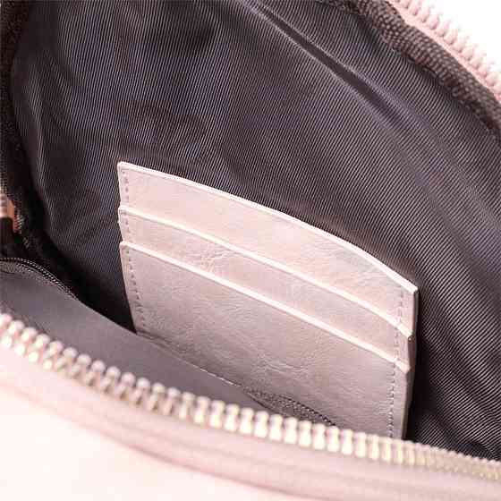 Компактная женская сумка с одной лямкой через плечо из гладкой экокожи Розовый (Vintage) Киев