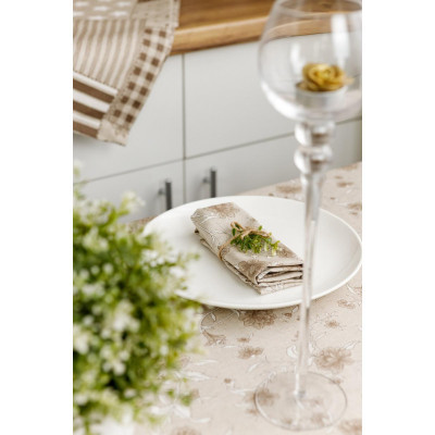 Скатерть Прованс Цветы беж Хозяйка 180х136 см (4823093450912) Винница - изображение 6