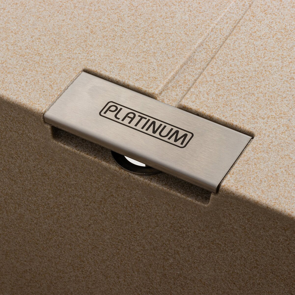 PLATINUM Гранітна мийка для кухні Platinum 6250 ZIRKONE матовий Сафарі Київ - фото 7