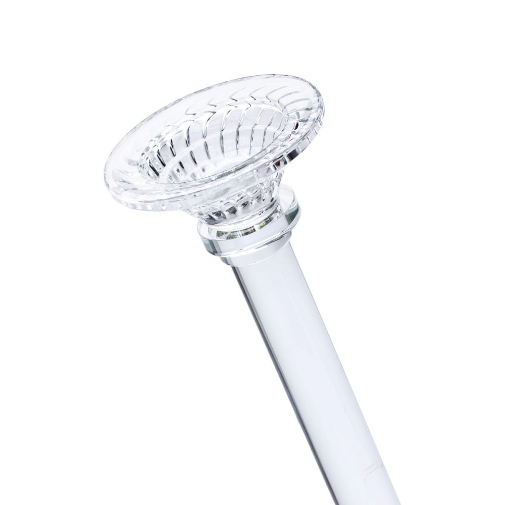 Yiwu Підсвічник скляний на тонкій ніжці 9×29 см прозорий декоративний підсвічник на стіл HP-4-7 Коломия - фото 3