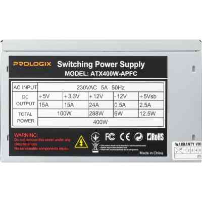 Блок живлення Prologix 400W APFC Bulk (Prologix 400W Bulk (E)) Вінниця