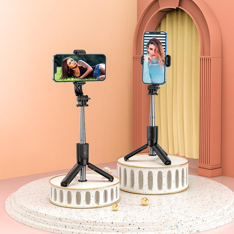 Селфі-монопод HOCO K17 Figure mini live broadcast stand Black Одеса - фото 7