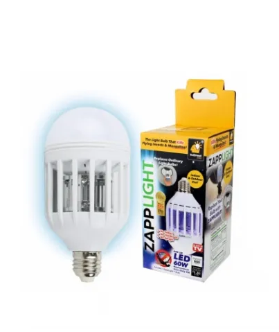 Світлодіодна лампа-ловушка для комах Zapp Light 9W LED, знищувач комарів і нічник, безпечна у використанні Одеса - фото 3