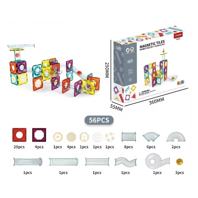 Конструктор магнитный лабиринт на 56 деталей разноцветный Каменец-Подольский - изображение 3