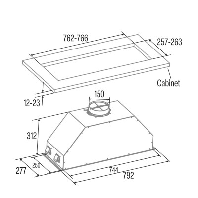 Вытяжка кухонная Cata Gt-Plus 75 X (02031301) Винница - изображение 2