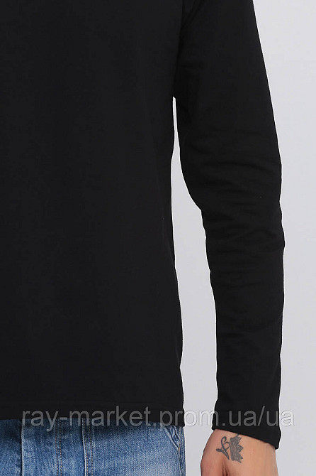 Лонгслів базовий Ray Basic чоловічий чорний (U0103М-Black) Київ - фото 3