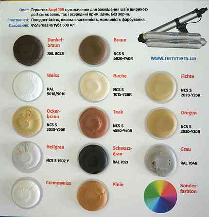 Герметик преміум-класу на акриловій основі Remmers Acryl 600 мл WEISS (білий) Киев