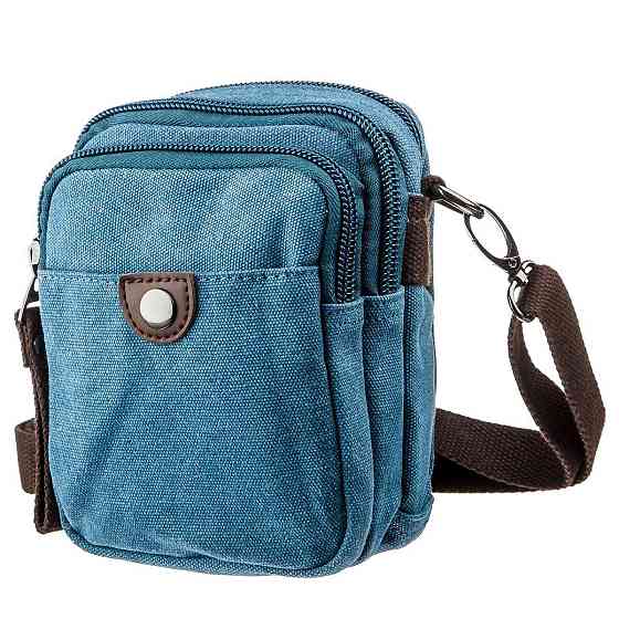 Барсетка текстильная Голубая (Vintage) Киев