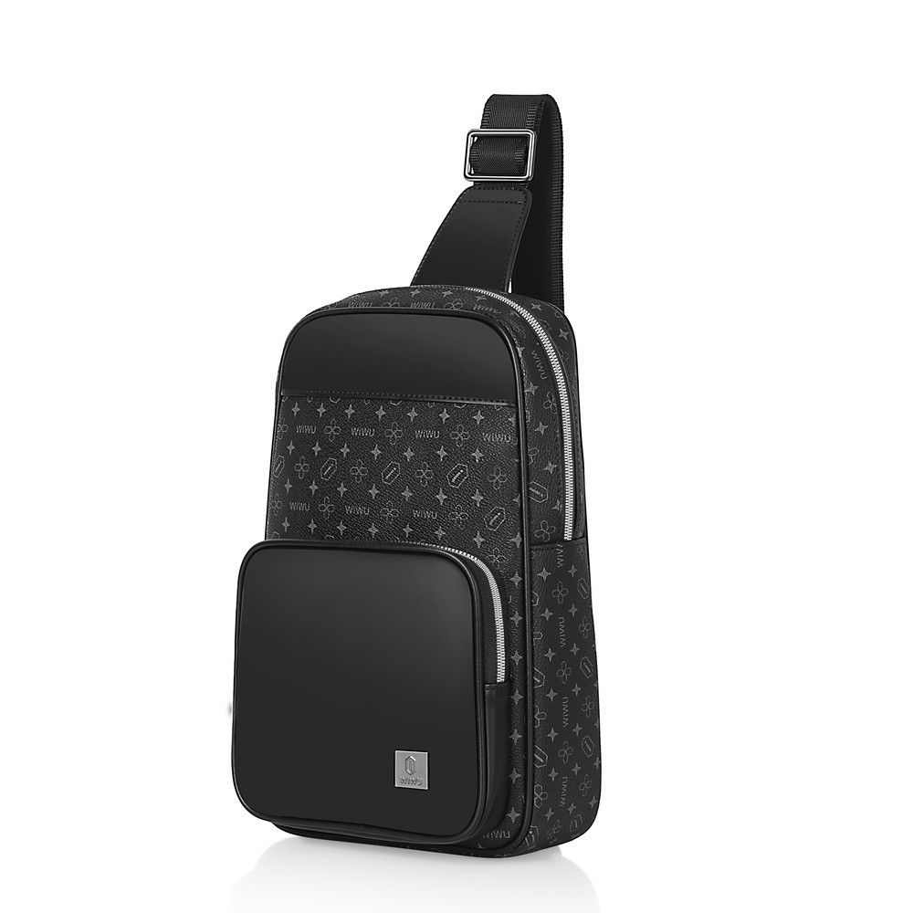 Сумка WIWU Master Fingerprint Lock Crossbody Bag Black Одеса - фото 1
