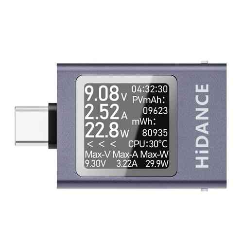 USB тестер струму, напруги, ємності, Type-C, Hidance HDC-085C Вінниця