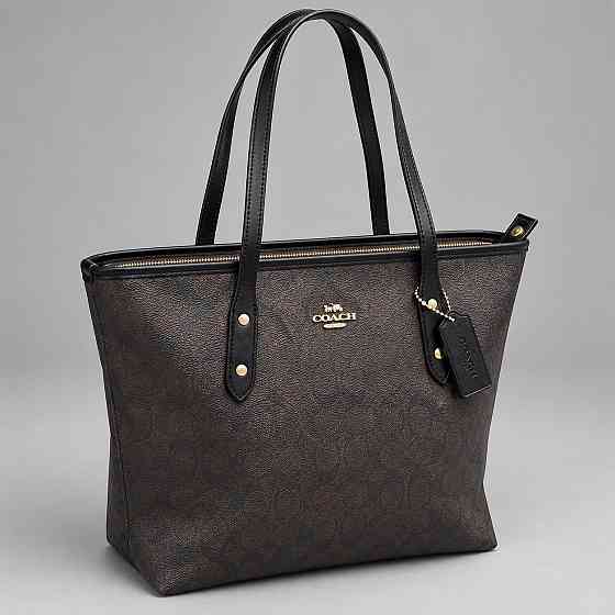 Женская сумка-шоппер Coach коричневая LUX (1386-6) Киев
