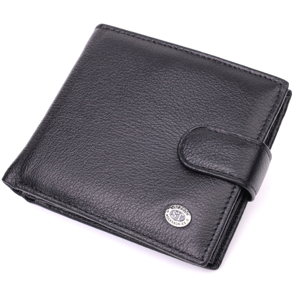 Чоловічий шкіряний гаманець, чорний (ST Leather) Київ - фото 17