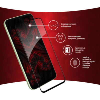 Стекло защитное Intaleo Full Glue Samsung A14 (1283126559778) Винница - изображение 4