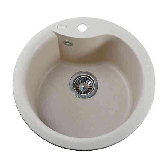 Гранітна мийка Globus Lux ORTA слонова кiстка 485 (000021055) Київ