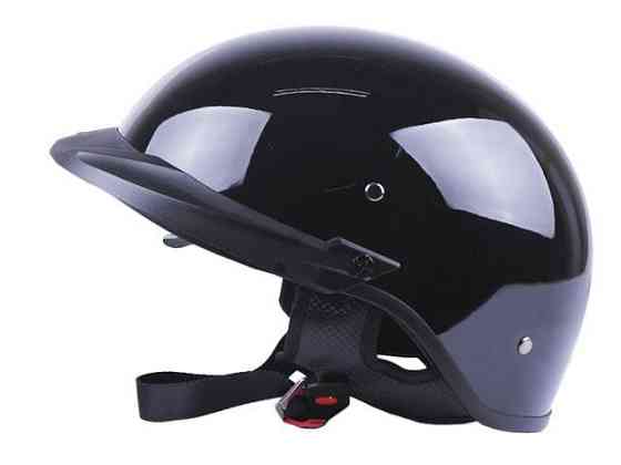 Шлем мотоциклетный MD-513-1, черный глянцевый с черным стеклом, size S Мукачево