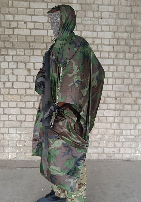 Тактичний дощовик-пончо EasyFit RainC (військовий плащ ЗСУ) woodland Коломия - фото 5