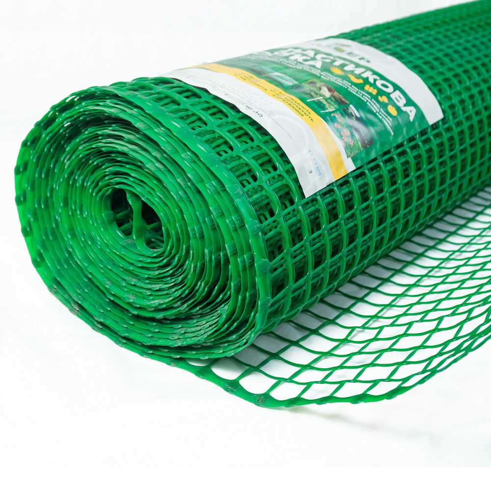 Сітка 30*30 пластикова 1.5х20 м (зелена) квадрат сітка садова Дніпро - фото 1
