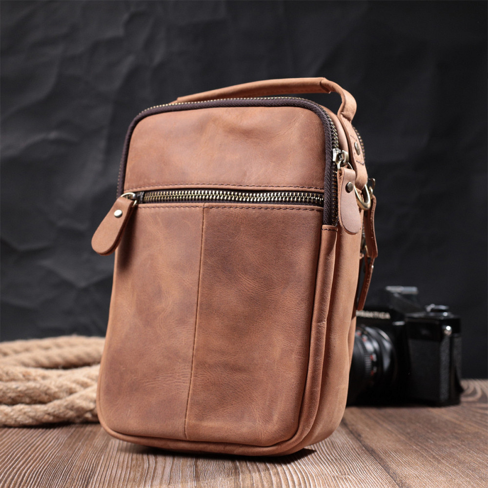 Винтажная сумка для мужчин из натуральной кожи Vintage 22811 Коричневый Киев - изображение 2