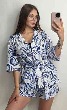 Костюм жіночий літній штапель-шовк Білий M-L Харків