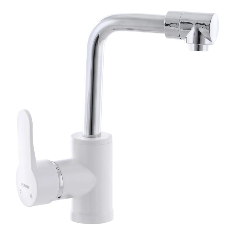 Смеситель для умывальника Plamix Mario-001 White без подводки PM0556 Харьков - изображение 1