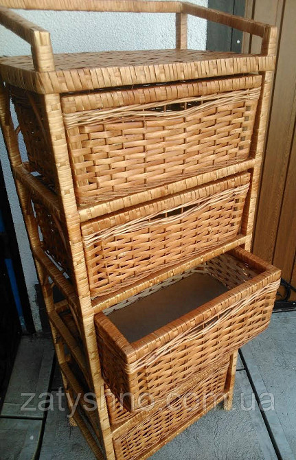 Шухляда плетеная высокая на 5 ящиков Киев - изображение 2
