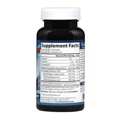 Жирные кислоты Carlson Норвежский Лососевый Жир, 500 мг, Norwegian Salmon Oil, 180 (CAR-01504) Винница