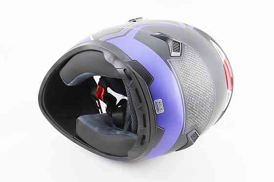 Шолом інтеграл, закритий+окуляри BLD-М61 М (57-58см), ЧОРНО-СИНІЙ Киев