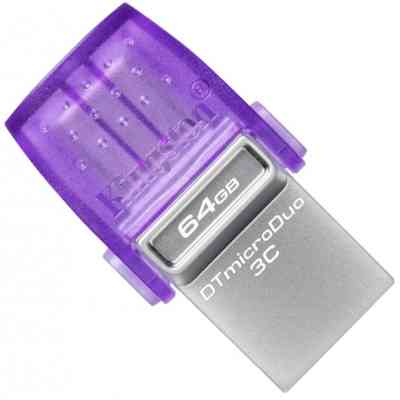 USB флеш накопичувач Kingston 64GB DataTraveler microDuo 3C USB 3.2/Type C (DTDUO3CG3/64GB) Вінниця