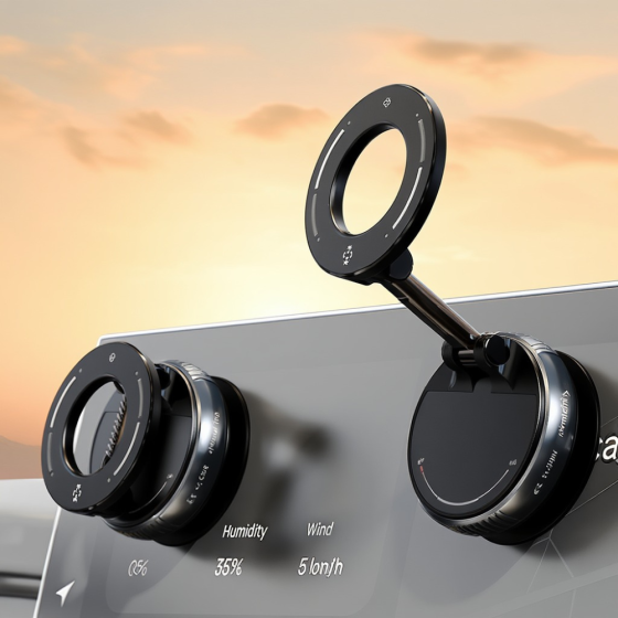 Держатель для телефона,автомобильный, магнитный на присоске с функцией оборота на 360,универсальный для машины или дома,черный Каменец-Подольский