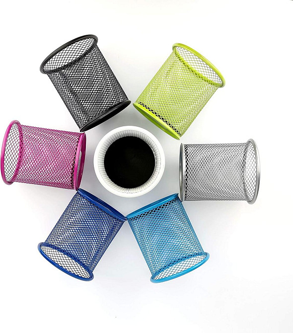 Органайзер для ручек металлический сетчатый 91 мм круглый черный подставка для канцелярии Киев - изображение 8